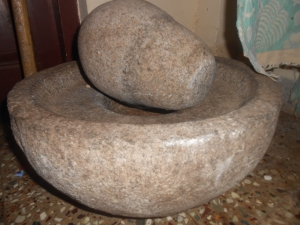 old fashioned grinding stone
